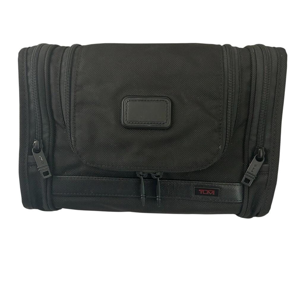 TUMI 22191D2 Alpha Black Ballistic Nylon Hanging Travel Kit Toiletry Bag